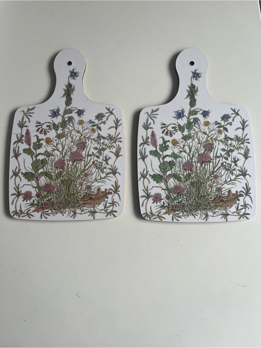 Set of Two Vintage Melamine Chopping Boards